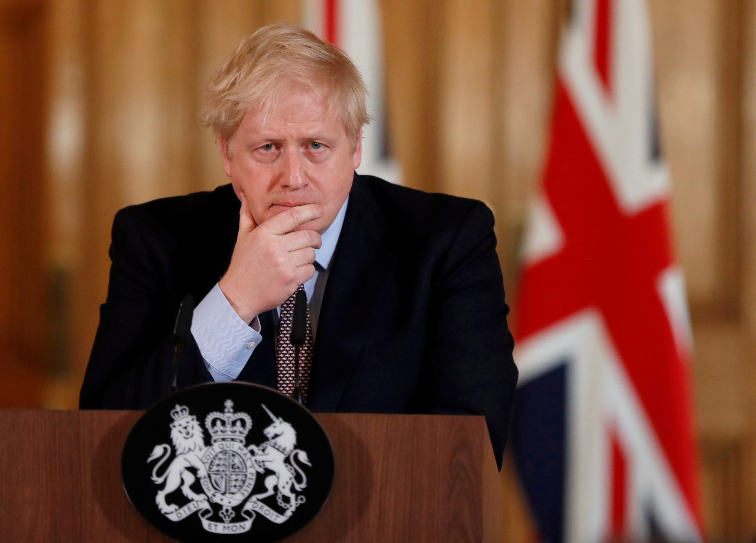 FILE PHOTO: Britain's Prime Minister Boris Johnson attends a news conference on the novel coronavirus, in London FILE PHOTO: Britain's Prime Minister Boris Johnson speaks during a news conference on the novel coronavirus, in London, Britain March 3, 2020.   To match Special Report HEALTH-CORONAVIRUS/BRITAIN-PATH   Frank Augstein/Pool via REUTERS/File Photo POOL New