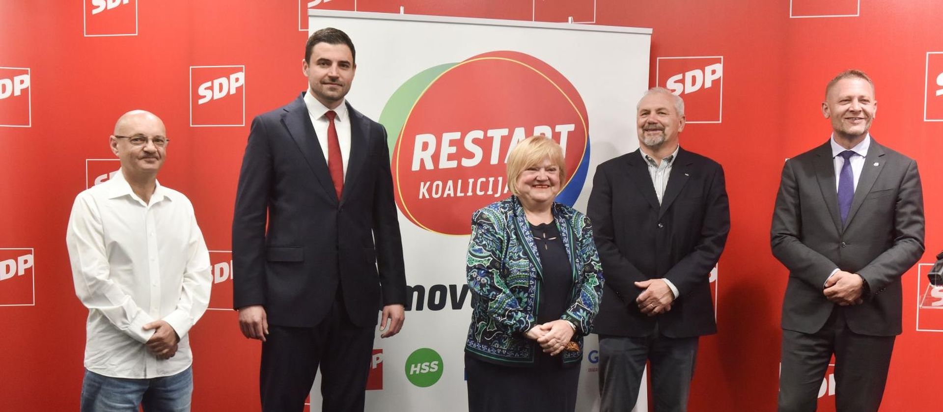 09.05.2020., Zagreb - U sjedistu SDP-a odrzano je predstavljanje nove Restart koalicije koju cine SDP, HSU, HSS, SNAGA i GLAS. Photo: Davorin Visnjic/PIXSELL