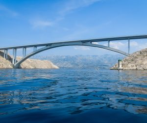 Pogled na Paški most i Ljubačka Vrata 06.08.2018., Otok Pag - Paski most.
Photo: Sandra Simunovic/PIXSELL