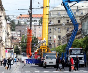 25.05.2020., Zagreb - Zbog sanacije stete od potresa Draskoviceva je i dalje zatvorena za promet. Photo: Patrik Macek/PIXSELL