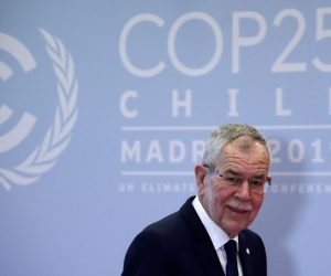 U.N. climate change conference (COP25) in Madrid Austria's President Alexander van der Bellen arrives to attend the U.N. climate change conference (COP25) in Madrid, Spain, December 2, 2019. REUTERS/Sergio Perez SERGIO PEREZ