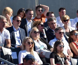 20.06.2020., Zadar - Teniski turnir Adria tour: Novak Djokovic i Pedja Krstin. Premijer Andrej Plenkovic posjetio je turnir. 
Photo: Dino Stanin/PIXSELL