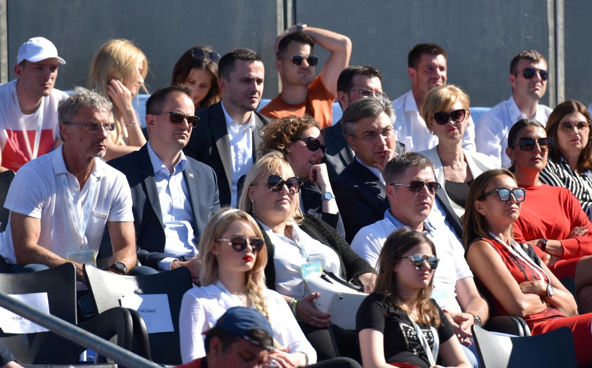 20.06.2020., Zadar - Teniski turnir Adria tour: Novak Djokovic i Pedja Krstin. Premijer Andrej Plenkovic posjetio je turnir. 
Photo: Dino Stanin/PIXSELL