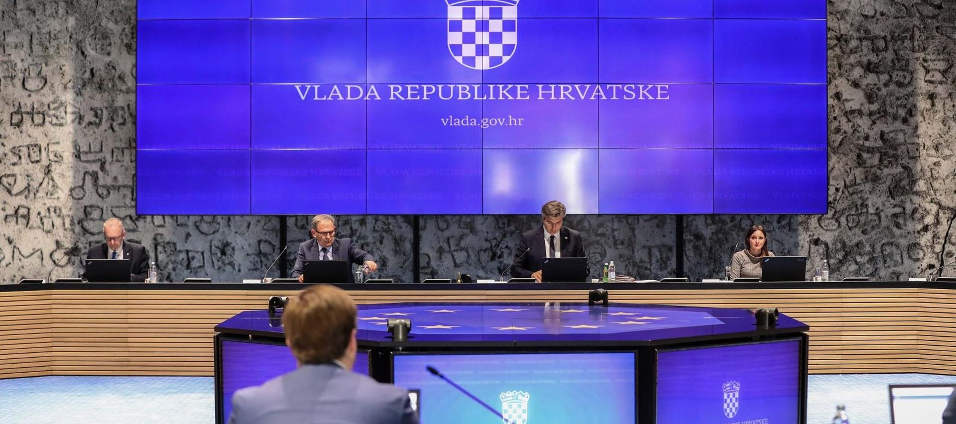 21.05.2020,Zagreb - Sjednica Vlade RH odrzana je u plenarnoj dvorani NSK.
Photo: Jurica Galoic/PIXSELL