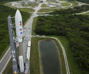 epa08571241 A handout photo made available by NASA shows a United Launch Alliance Atlas V rocket with NASA’s Mars 2020 Perseverance rover onboard as it is rolled out of the Vertical Integration Facility to the launch pad at Space Launch Complex 41, at Cape Canaveral Air Force Station in Florida, USA, 28 July 2020. The Perseverance rover is part of NASA’s Mars Exploration Program, a long-term effort of robotic exploration of the Red Planet. Launch is scheduled for 30 July.  EPA/NASA/Joel Kowsky HANDOUT MANDATORY CREDIT: (NASA/Joel Kowsky) HANDOUT EDITORIAL USE ONLY/NO SALES