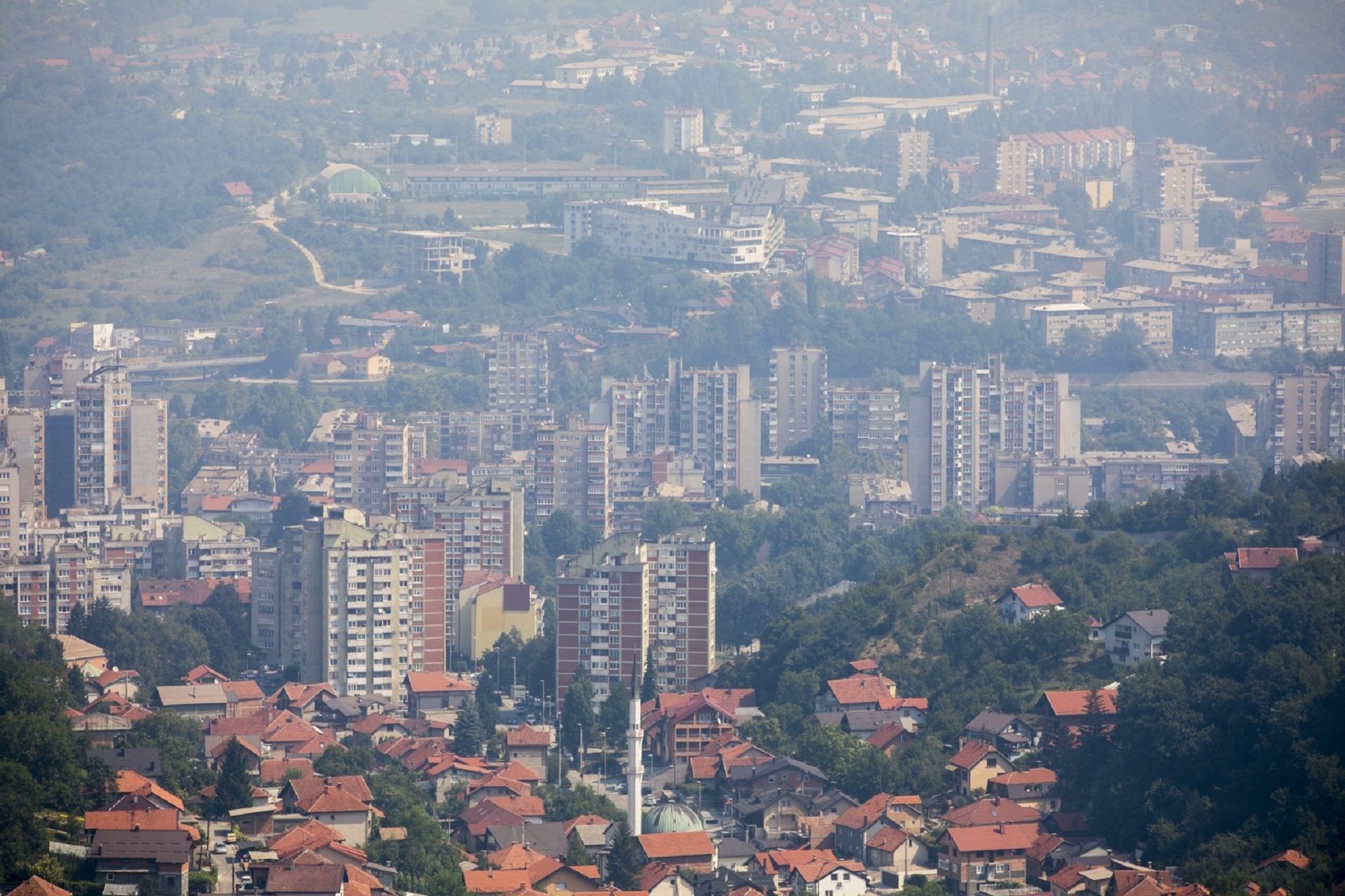 12.08.2019., Zenica, Bosna i Hercegovina - 
Panorama grada Zenice.
Photo: Armin Durgut/PIXSELL