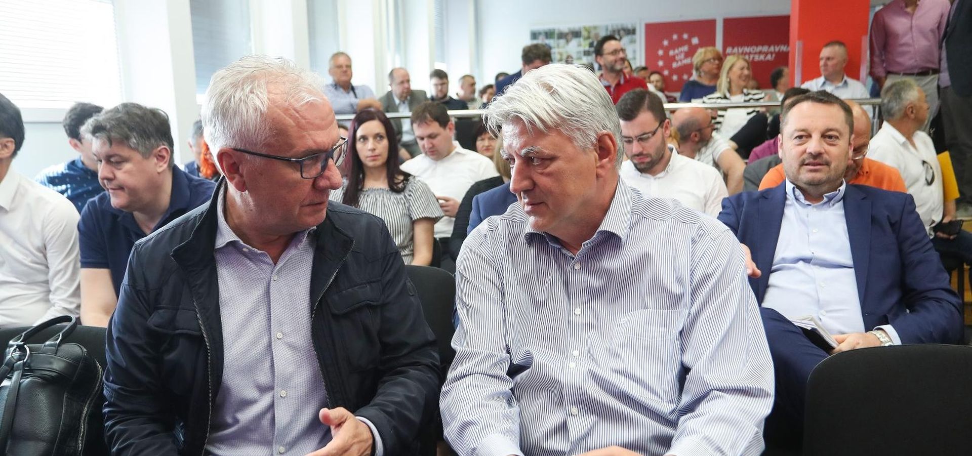 13.06.2020., Zagreb - Odrzan glavni odbor SDP-a. Rajko Ostojic, Zlatko Komadina. 
Photo: Luka Stanzl/PIXSELL