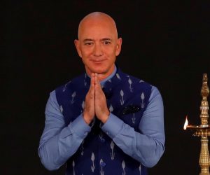FILE PHOTO: Jeff Bezos, founder of Amazon, attends a company event in New Delhi FILE PHOTO: Jeff Bezos, founder of Amazon, attends a company event in New Delhi, India, January 15, 2020. REUTERS/Anushree Fadnavis/File Photo Anushree Fadnavis