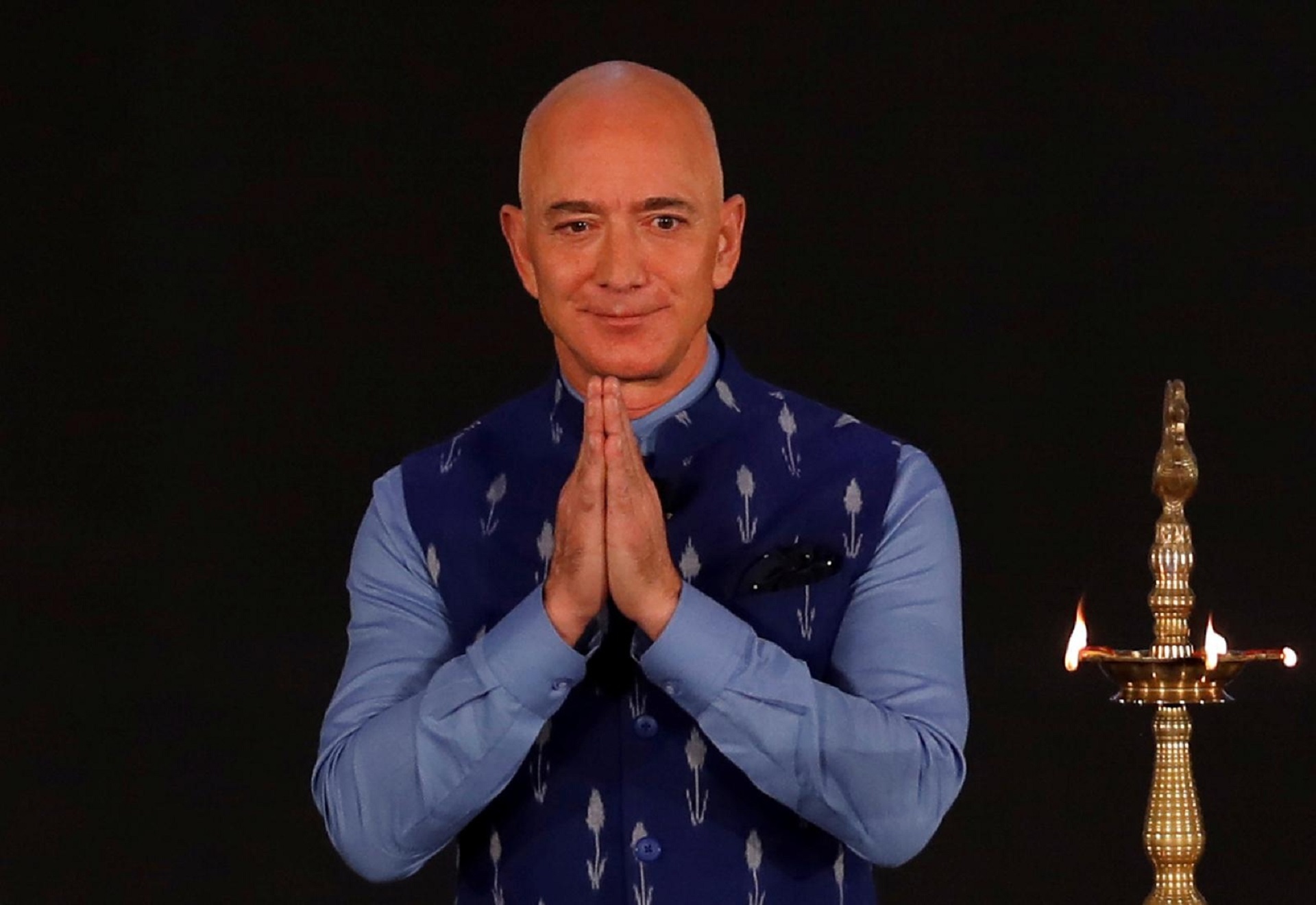 FILE PHOTO: Jeff Bezos, founder of Amazon, attends a company event in New Delhi FILE PHOTO: Jeff Bezos, founder of Amazon, attends a company event in New Delhi, India, January 15, 2020. REUTERS/Anushree Fadnavis/File Photo Anushree Fadnavis