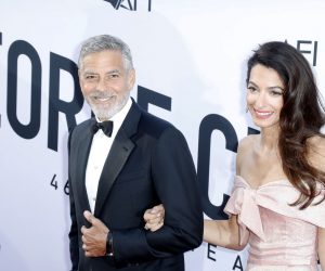 epa06792470 US actor George Clooney (L) and his wife Amal Clooney (R) arrive for the American Film Institute 46th Life Achievement Award Gala at the The Dolby Theatre in Hollywood, California, USA, 07 June 2018. The American Film Institute honored George Clooney for his acting, writing, directing and producing of films that advance the art of film and whose work has stood the test of time. EPA/PAUL BUCK