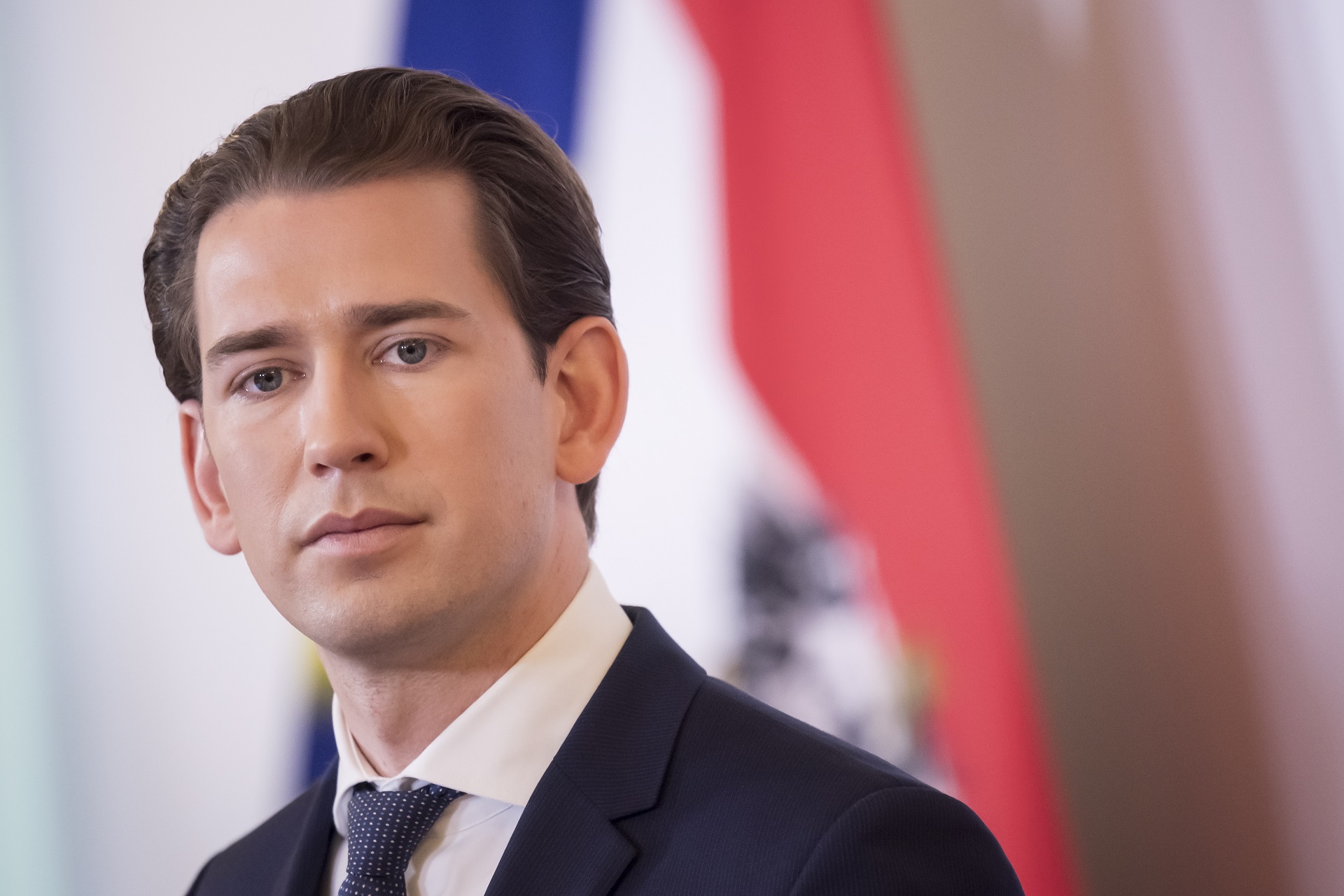 epa08558721 Austrian Chancellor Sebastian Kurz at the Austrian Chancellery in Vienna, Austria, 21 July 2020. Austrian government introduced new measures for an attempt to stop the spreading of the coronavirus Covid-19.  EPA/CHRISTIAN BRUNA