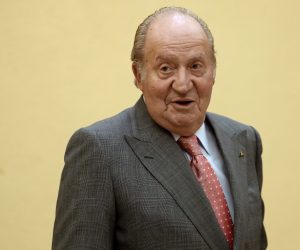 epa08582268 (FILE) - Spain King Juan Carlos I arrives for a meeting of the COTEC Foundation patronage at the Palace of El Pardo in Madrid, Spain, 31 May 2017 (reissued on 03 August 2020). Spanish Royal Household has announced that Emeritus King Juan Carlos I has proclaimed his intended decision to move abroad so as to not interfere in the image of the Spanish monarchy due to his alleged implication in a Swiss offshore account investigation. EFE/Sergio Barrenechea  EPA/Sergio Barrenechea