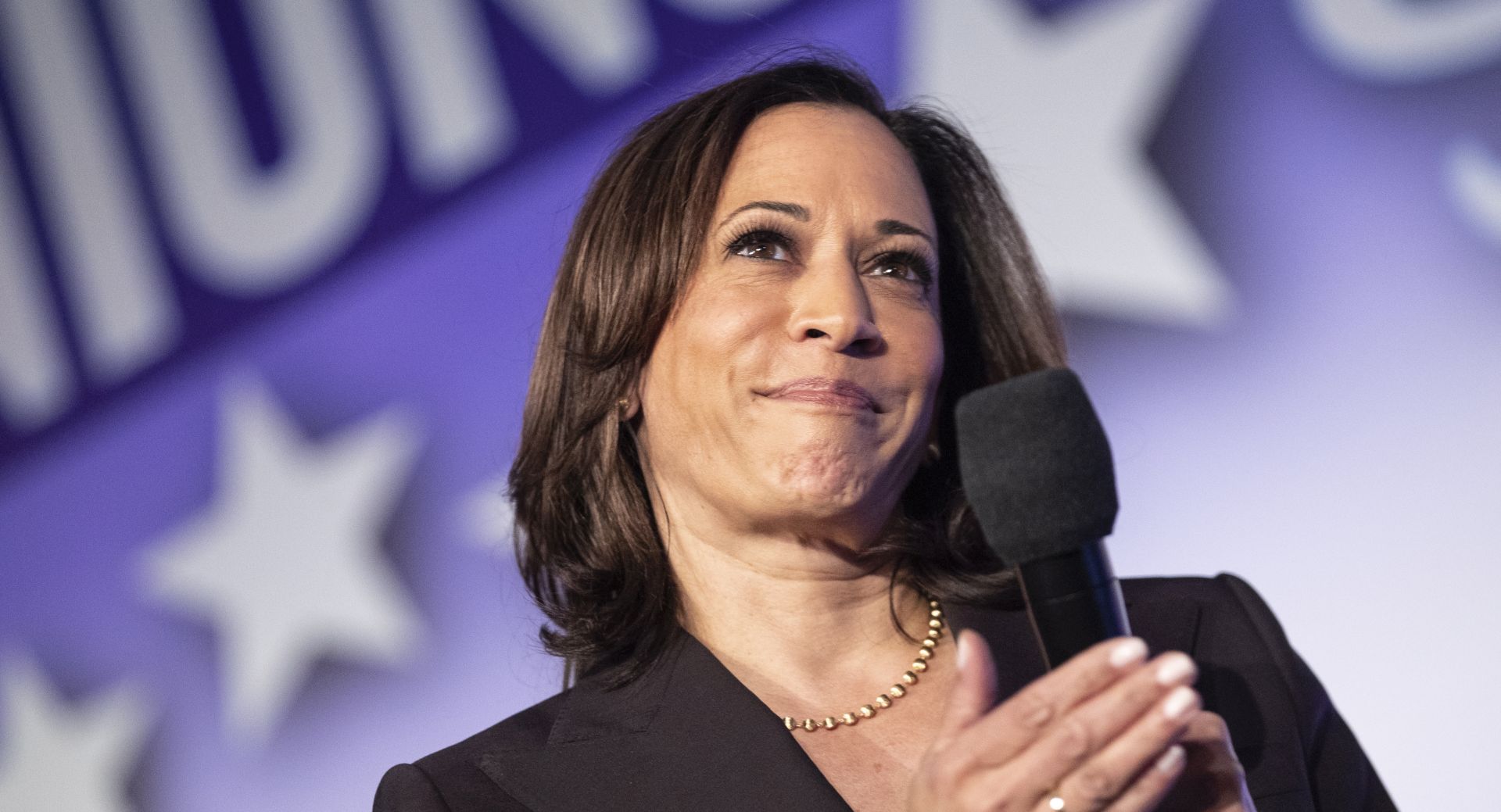epa08598085 (FILE) - Democratic candidate for Presidency and Senator, Kamala Harris delivers a speech during SEIU's Unions for All summit in Los Angeles, California, USA, 04 October 2019 (reissued 11 August 2020). Democratic presidential candidate Joe Biden has chosen Kamala Harris as his pick for Vice President, according to a statement on Biden's Twitter account, on 11 August 2020.  EPA/ETIENNE LAURENT *** Local Caption *** 55523246