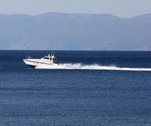 02.04.2020., Rijeka - Gliser pomorske policije na moru u Kvarnerskom zaljevu. Ilustracija
Photo:Goran Kovacic/PIXSELL