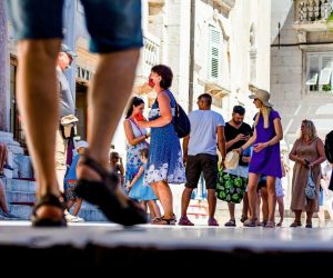 27.07.2020., Split - Centar Splita za vrijeme korona turisticke sezone uz znatno manji broj turista nego sto je uobicajeno.
Photo: Milan Sabic/PIXSELL