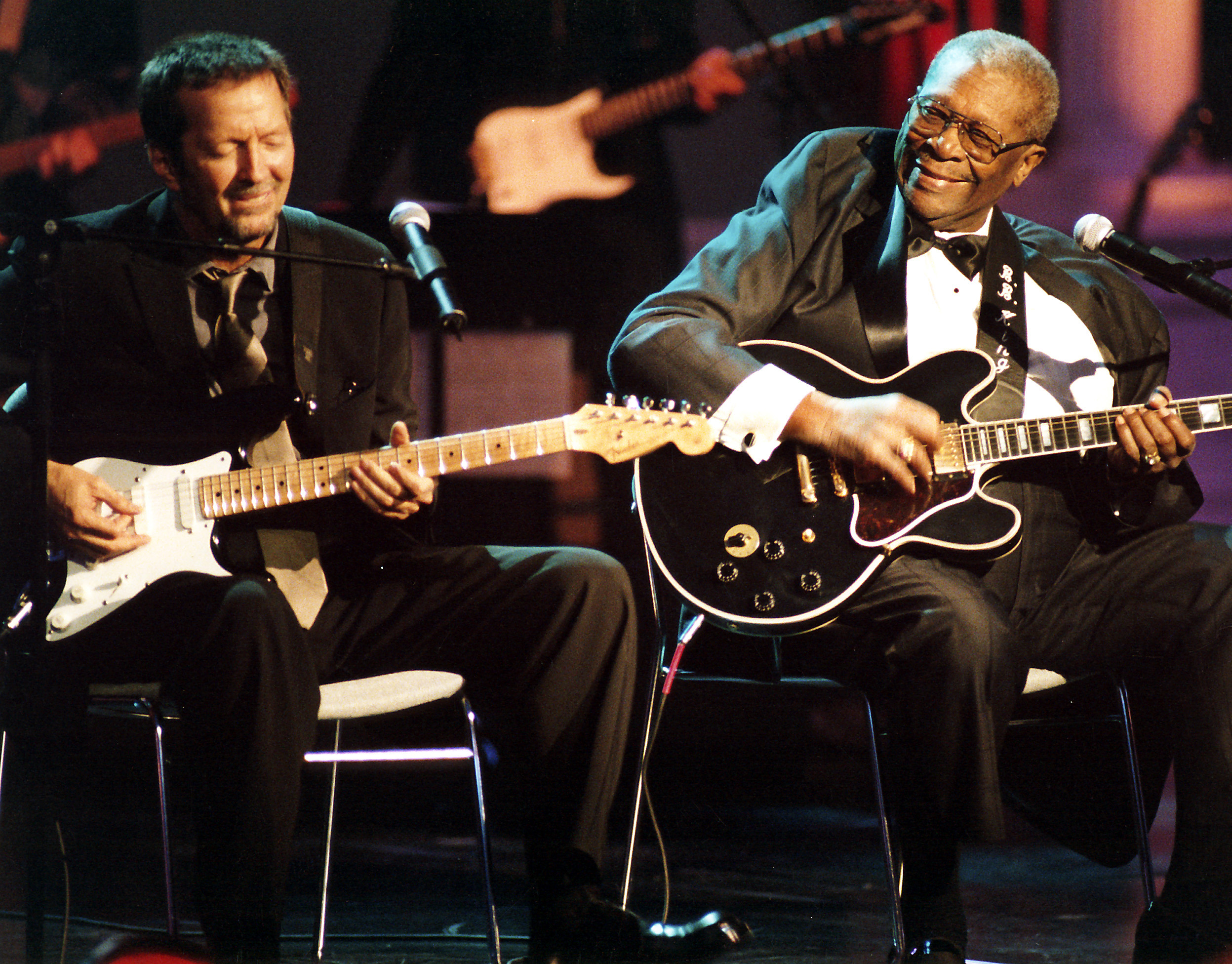 B.B. King and Eric Clapton at The White House, December 1999 ©2003 Jonathan C. Bell_Star File