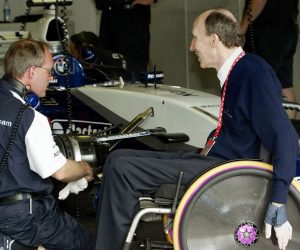 epa08615899 (FILE) - Frank Williams (R), head of BMW-Williams Formula One team, chats with one of his technicians after the free practice round at the Nuerburgring circuit, Germany, 28 June 2003 (reissued 21 August 2020). Veteran family-owned Formula One team Williams was bought by US-based investment firm Dorilton Capital, statement said on 21 August 2020.  EPA/ROLAND WEIHRAUCH    GERMANY OUT   GERMANY OUT   GERMANY OUT GERMANY OUT *** Local Caption *** 99255303