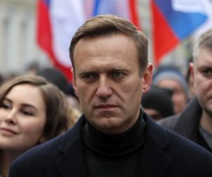 epa08641509 (FILE) - Russian opposition leader and anti-corruption activist Alexei Navalny (C) takes part in a memorial march for Boris Nemtsov marking the fifth anniversary of his assassination in Moscow, Russia, 29 February 2020 (reissued 02 September 2020). The German government spokesperson on 02 September 2020 said it 'the unequivocal proof' that Navalny was poisoned with a nerve agent from the Novichok group was established. Navalny is treated at the Charite hospital in Berlin since 22 August 2020. He was first placed in an hospital in Omsk, Russia, after he felt bad on board of a plane on his way from Tomsk to Moscow. The flight was interrupted and after landing in Omsk Navalny was delivered to hospital with a suspicion on a toxic poisoning.  EPA/YURI KOCHETKOV