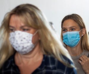 Israeli model Bar Refaeli wears a face mask amid the coronavirus disease (COVID-19) pandemic as she leaves the courtroom with her mother, in Tel Aviv Israeli model Bar Refaeli wears a face mask amid the coronavirus disease (COVID-19) pandemic as she leaves the courtroom with her mother, in Tel Aviv, Israel September 13, 2020. Ariel Schalit/Pool via REUTERS ARIEL SCHALIT