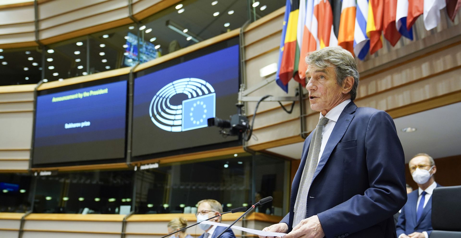 EP plenary session -  Announcement of the Sakharov Prize 2020 by David SASSOLI, EP President