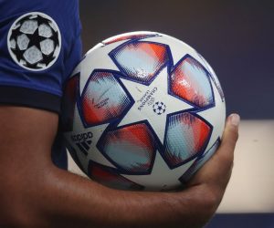 epa08760372 The ball is pictured during the UEFA Champions League group E soccer match between Chelsea FC and Sevilla FC in London, Britain, 20 October 2020.  EPA/Adam Davy / POOL