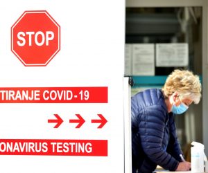 epa08761924 A Coronavirus SARS-CoV-2 testing station in Ljubljana, Slovenia, 21 October 2020. Slovenia declared tighter coronavirus countermeasures on 19 October 2020 with the closing of cafes and bars, fitness centers and a police curfew from 09 p.m. to 06 a.m., plus cancelled all entertainment events in order to prevent the spread of the SARS-CoV-2 coronavirus, which causes the SARS-CoV-2 disease.  EPA/IGOR KUPLJENIK