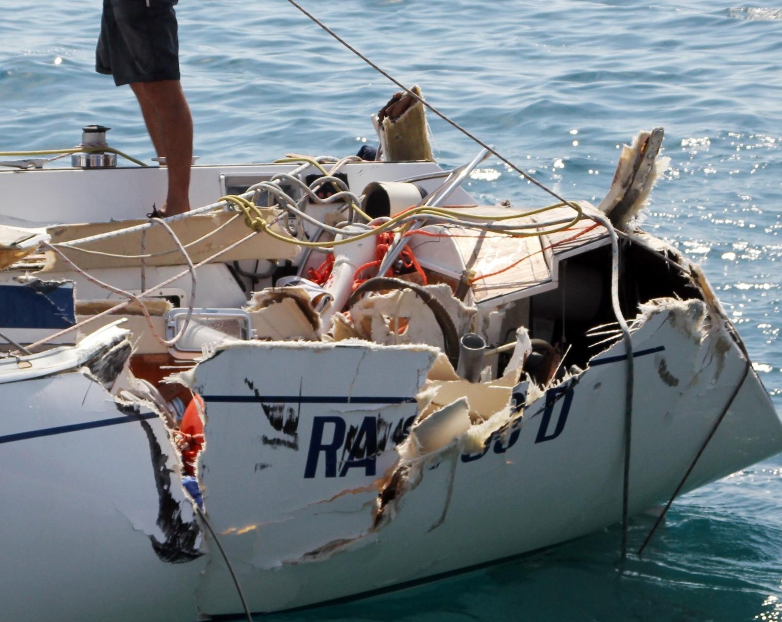 16.08.2011.,Sibenik - Tragicna pomorska nesreca u primostenskom akvatoriju u kojoj su smrtno stradale dvije osobe.
Photo: Dusko Jaramaz/PIXSELL