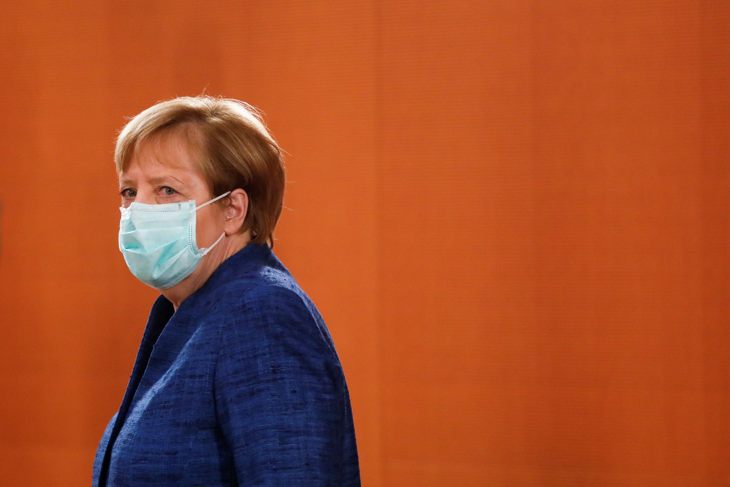 Weekly cabinet meeting of the German government at the chancellery in Berlin German Chancellor Angela Merkel attends the weekly cabinet meeting of the German government at the Chancellery in Berlin, Germany October 7, 2020. Markus Schreiber/Pool via REUTERS POOL