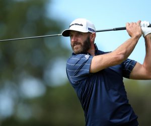 PGA: U.S. Open - Final Round Sep 20, 2020; Mamaroneck, New York, USA; Dustin Johnson plays his shot from the ninth tee during the final round of the U.S. Open golf tournament at Winged Foot Golf Club - West. Mandatory Credit: Brad Penner-USA TODAY Sports Brad Penner