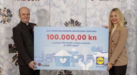 U sklopu programa „Za tisuću radosti“ Caritas primio donaciju 100 tisuća kuna