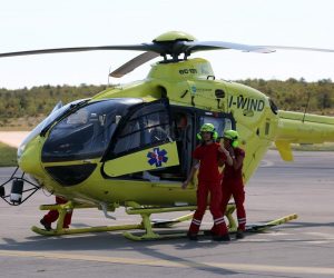 08.09.2015., Omisalj, otok Krk - Helikopterska hitna sluzba u Zracnoj luci Rijeka.
Photo: Goran Kovacic/PIXSELL