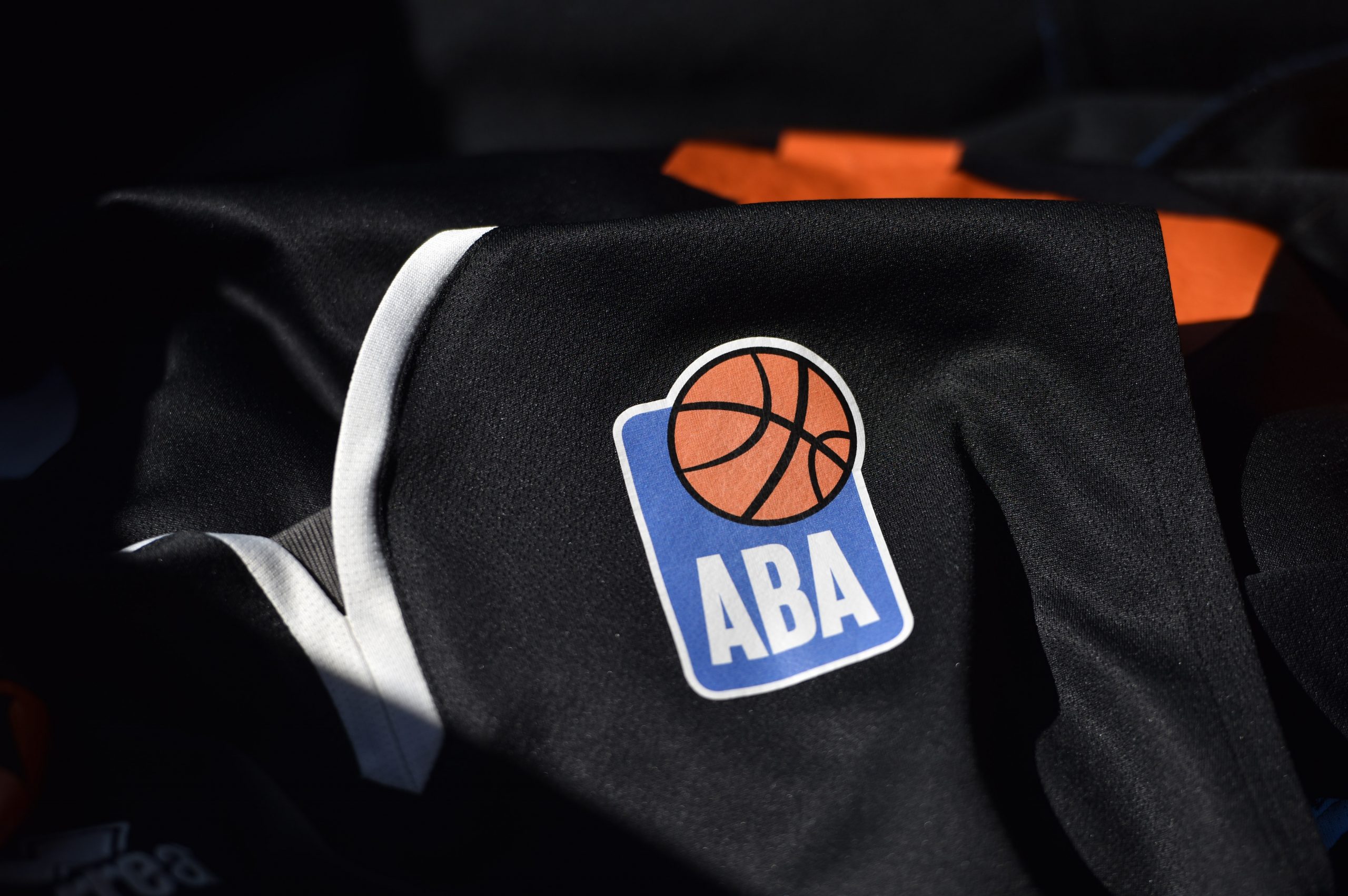 Logo ABA Lige na dresu 16.03.2019., Sibenik - Logo ABA Lige na dresu. 
Photo: Hrvoje Jelavic/PIXSELL