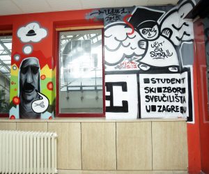 20.10.2016., Zagreb - U Studentskom centru zidovi ukraseni grafitima.  
Photo: Luka Stanzl/PIXSELL