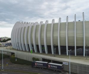 26.10.2020.,  Zagreb - Fotografija iz zraka Arene Zagreb. Arena od danas postaje COVID bolnica za lakse slucajeve.
Photo: PIXSELL
