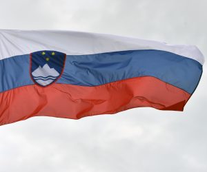 29.05.2019., Sibenik - Drzavna zastava Republike Slovenije.
Photo: Hrvoje Jelavic/PIXSELL