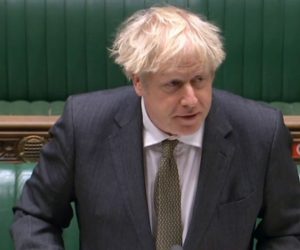epa08872336 A grab taken from a handout video made available by the UK Parliamentary Recording Unit shows British Prime Minister Boris Johnson during the Prime Minister's Questions (PMQs) at the House of Commons in London, Britain, 09 December 2020. Johnson is expected to meet European Commission President von der Leyen later the day in Brussels for Brexit trade deal talks.  EPA/UK PARLIAMENTARY RECORDING UNIT / HANDOUT MANDATORY CREDIT: UK PARLIAMENTARY RECORDING UNIT HANDOUT EDITORIAL USE ONLY/NO SALES