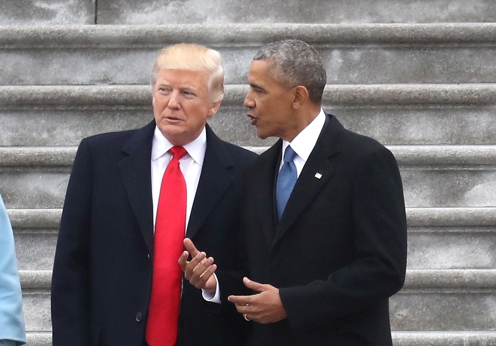epa08939585 (FILE) US President Donald J. Trump (2ndL) and former US president Barack Obama (2ndR) stand on the steps of the  U.S. Capitol with First Lady Melania Trump (L) and Michelle Obama (R) in Washington, DC, USA, 20 January 2017. Trump won the 08 November 2016 election to become US President. The presidency of Donald Trump, which records two presidential impeachments, will end at noon on 20 January 2021.  EPA/Rob Carr / POOL *** Local Caption *** 53263220