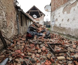 04.01.2021., Petrinja, ciscenje rusevina starog dijela grada nakon katastrofalnog potresa.
Photo: Robert Anic/PIXSELL