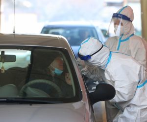 12.01.2021., Karlovac - Na Drive -in testiranju na koronavirus u Karlovcu dnevno uzimaju do 200 uzoraka. 

Photo: Kristina Stedul Fabac/PIXSELL
