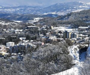 13.02.2018., Pazin - Zimska idila u sredisnjoj Istri. Pazin i sira okolica pod snijegom.
Photo: Dusko Marusic/PIXSELL