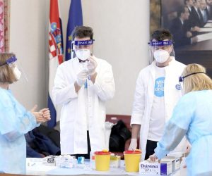 18.1.2021, Zagreb - Dio saborskih zastupnika cijepio se danas protiv koronavirusa. Photo: Patrik Macek/PIXSELL