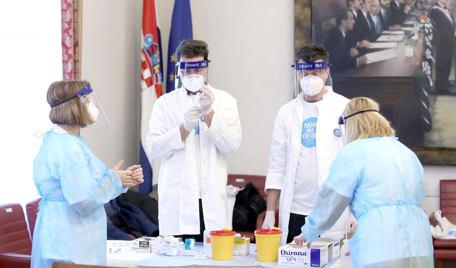 18.1.2021, Zagreb - Dio saborskih zastupnika cijepio se danas protiv koronavirusa. Photo: Patrik Macek/PIXSELL