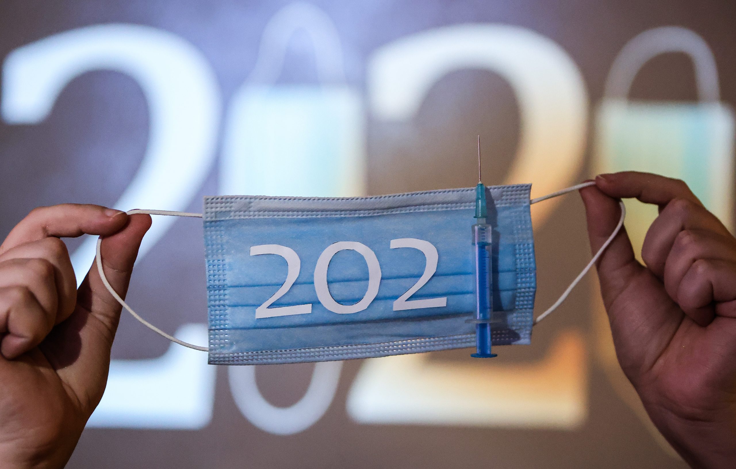 31.12.2020., Zagreb - Ilustracija za 2021. godinu koja ce biti obiljezena cjepivom za koronavirus. Photo: Marko Prpic/PIXSELL