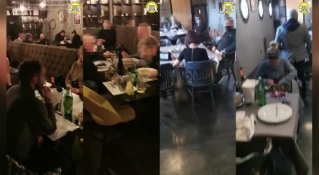 Policija objavila video racije u restoranu na zagrebačkoj Trešnjevci, unatoč zabrani, zatečeno 34 osobe