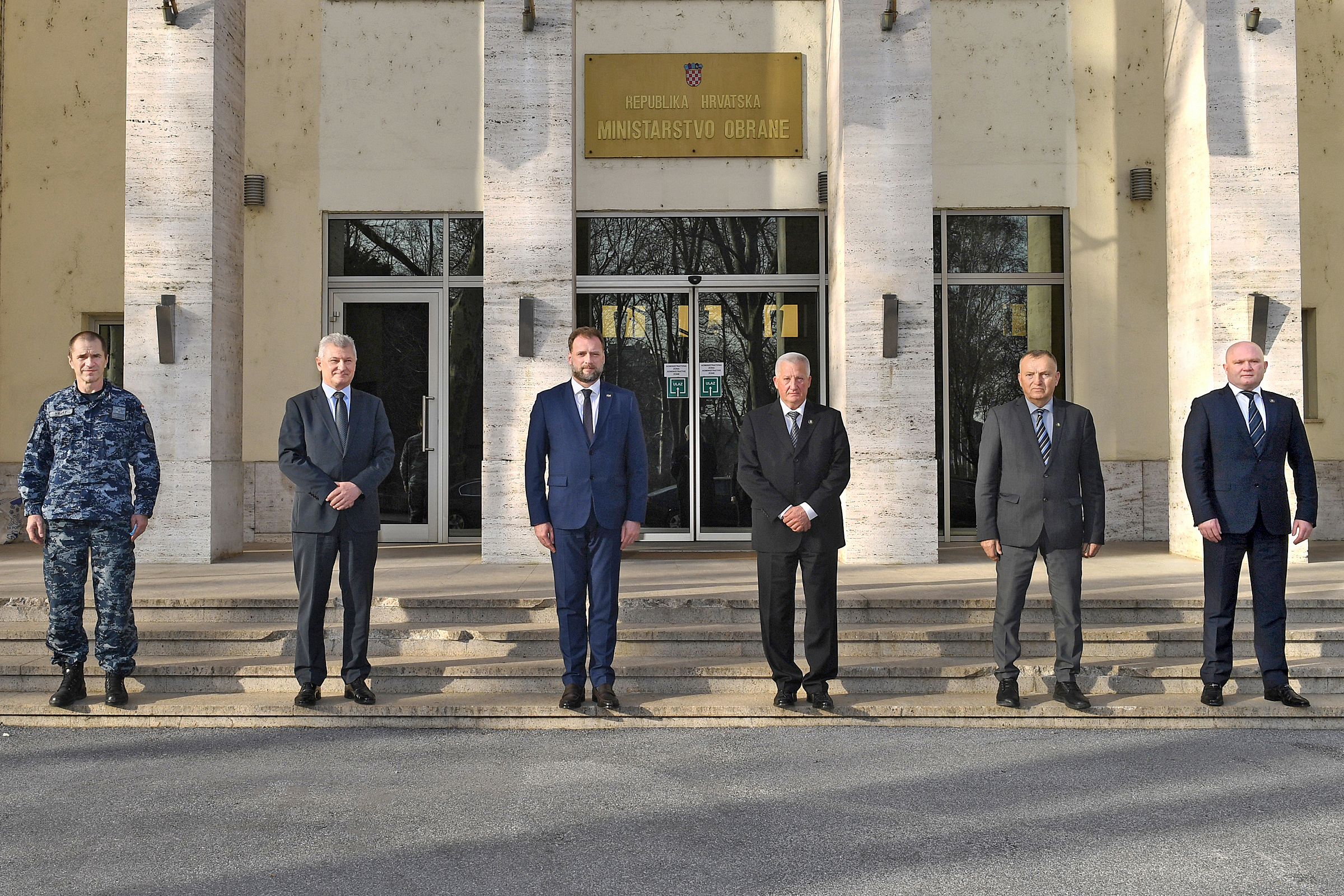 Ministar obrane RH Mario Banožić u četvrtak 25. veljače 2021. godine održao sastanak s izaslanstvom Hrvatskog generalskog zbora | Foto: MORH / J. Kopi