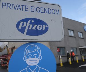 epa08939349 (FILE) - Exterior view of the Pfizer production site in Puurs near Antwerp, Belgium, 22 December 2020. Pfizer Puurs is one of the largest production units in the world (reissued 15 January 2021). Pfizer on 15 January 2021 informed the European Union, which in turn informed the member states, that its Covid-19 vaccine deliveries may be delayed due to construction works at production site in Puurs. The construction works are aimed at increasing the vaccine production capacity as of mid-February 2021. All countries, with exception of USA, are delivered the vaccine from the Puurs plant.  EPA/OLIVIER HOSLET