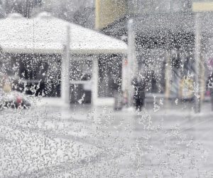 03.12.2020., Cakovec- Pogled na grad kroz poledicu, kisu i snijeg.
Photo: Vjeran Zganec Rogulja/PIXSELL