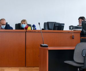 04.02.2021., Osijek - Na Zupanijskom sudu u Osijeku izrecena je presuda Franji Vargi i Blazu Curicu u aferi SMS. Photo: Dubravka Petric/PIXSELL
