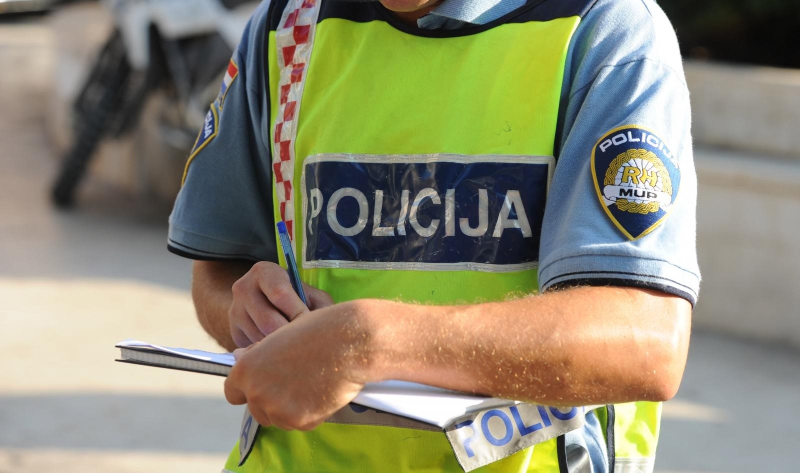 13.08.2014., Sibenik - Ilustracija ocevida prometne nesrece. Photo: Hrvoje Jelavic/PIXSELL