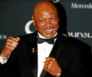 epa09073171 (FILE) - Former US boxing champion Marvelous Marvin Hagler arrives on the red carpet at the Laureus World Sports Awards in Abu Dhabi, United Arab Emirates, 07 February 2011 (reissued 14 March 2021). The middleweight boxing legend passed away aged 66 in his home in New Hampshire on 13 March 2021, his wife announced.  EPA/SONZA GABRIEL